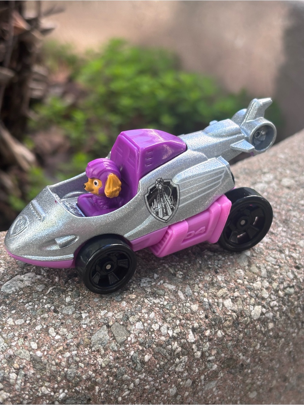 Paw Patrol Ready Race Rescue Skye Deluxe Pull Back Vehicle Pink Race Car Figure